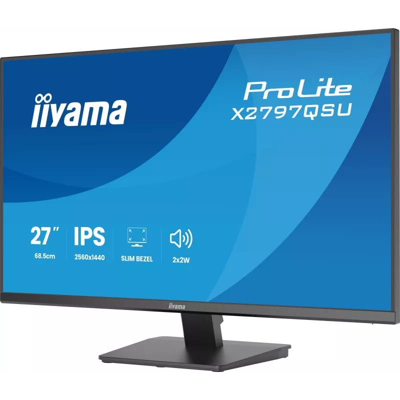 Monitorius IIYAMA ProLite X2797QSU-B1 27 colių (68,6 cm) 2560×1440 IPS LED Matt, 1 ms, USB 3.2 šakotuvas, garsiakalbiai, VESA