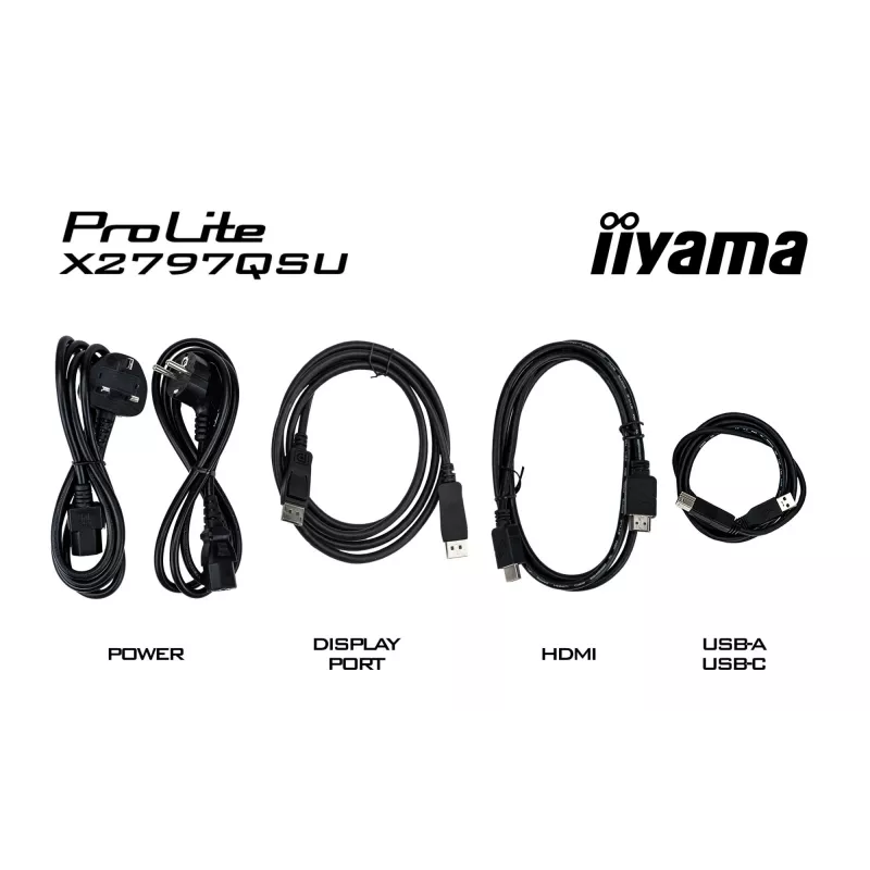 Monitorius IIYAMA ProLite X2797QSU-B1 27 colių (68,6 cm) 2560×1440 IPS LED Matt, 1 ms, USB 3.2 šakotuvas, garsiakalbiai, VESA