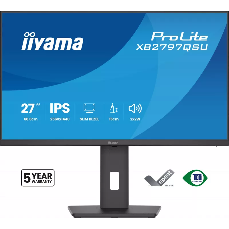Monitorius iiyama ProLite XB2797QSU-B1 68,6 cm (27 colių) QHD LED juodas