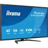 IIYAMA ProLite X4373UHSU-B2 43 colių LED 4K Ultra HD monitorius, 3840×2160, VA skydelis, 3 ms, 450 cd/m², USB 3.2 šakotuvas, garsiakalbiai, VESA, juodas