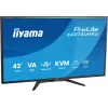 IIYAMA ProLite X4373UHSU-B2 43 colių LED 4K Ultra HD monitorius, 3840×2160, VA skydelis, 3 ms, 450 cd/m², USB 3.2 šakotuvas, garsiakalbiai, VESA, juodas