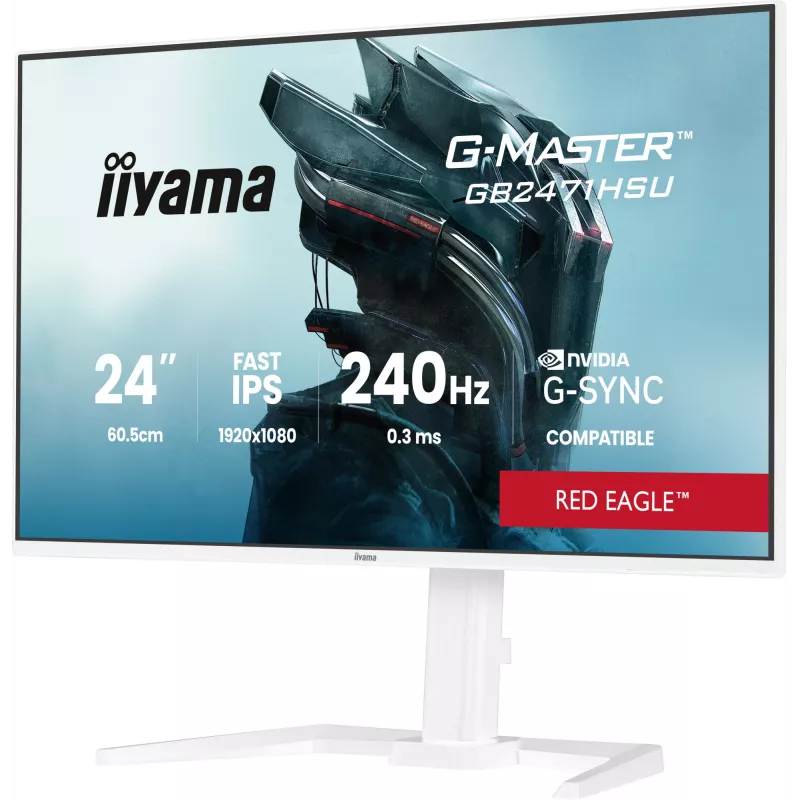 Monitorius IIYAMA G-Master GB2471HSU-W1 23,8 colio (60,5 cm) Full HD HDMI/DP/USB Baltas