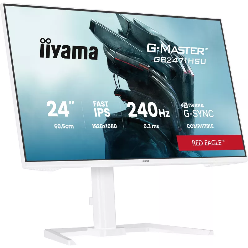 Monitorius IIYAMA G-Master GB2471HSU-W1 23,8 colio (60,5 cm) Full HD HDMI/DP/USB Baltas
