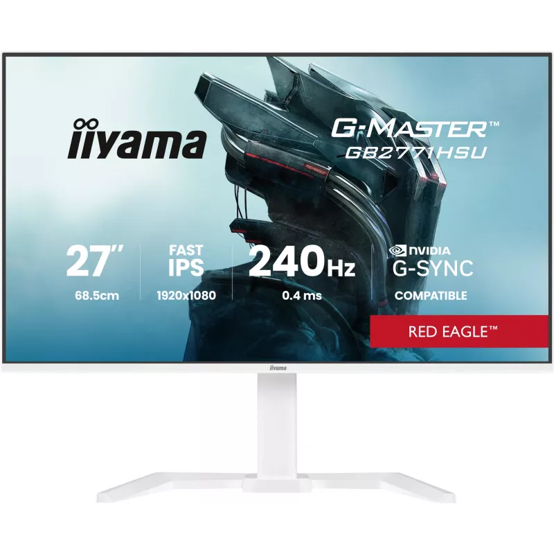 Žaidimų monitorius IIYAMA GB2771HSU-W1 27 colių (68,6 cm) Full HD – HDMI, DisplayPort, USB – Baltas