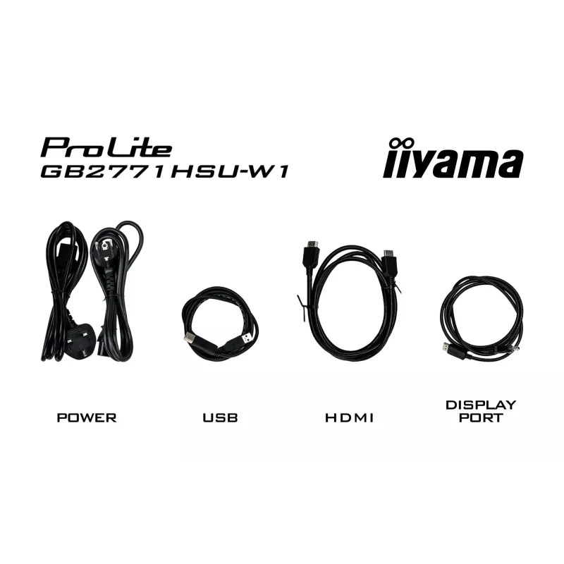 Žaidimų monitorius IIYAMA GB2771HSU-W1 27 colių (68,6 cm) Full HD – HDMI, DisplayPort, USB – Baltas