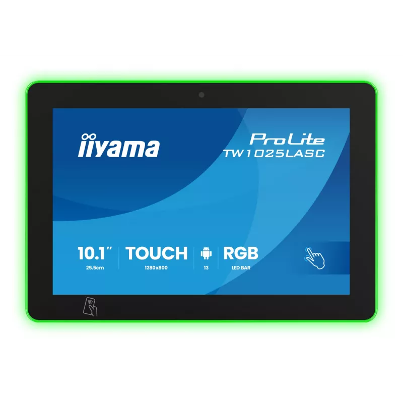 Monitorius iiyama ProLite TW1025LASC-B3PNR 10,1 colio (25,6 cm) WXGA IPS LED liečiamasis ekranas, 1280x800, 16:10, USB šakotuvas, garsiakalbiai, VESA, juodas