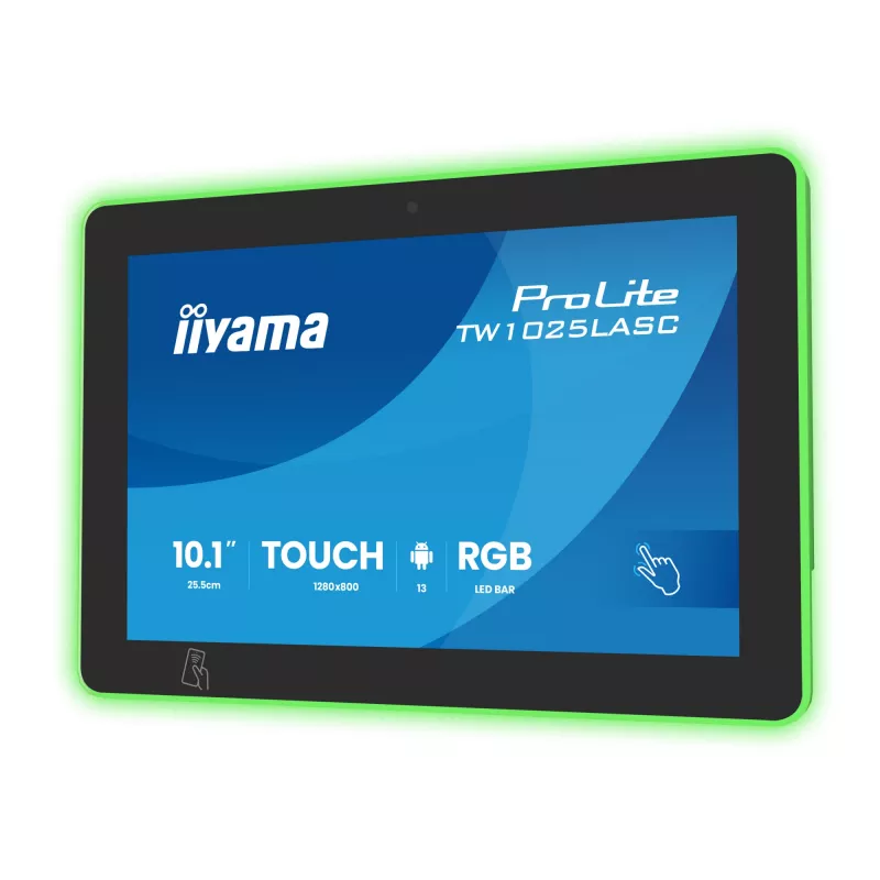 Monitorius iiyama ProLite TW1025LASC-B3PNR 10,1 colio (25,6 cm) WXGA IPS LED liečiamasis ekranas, 1280x800, 16:10, USB šakotuvas, garsiakalbiai, VESA, juodas