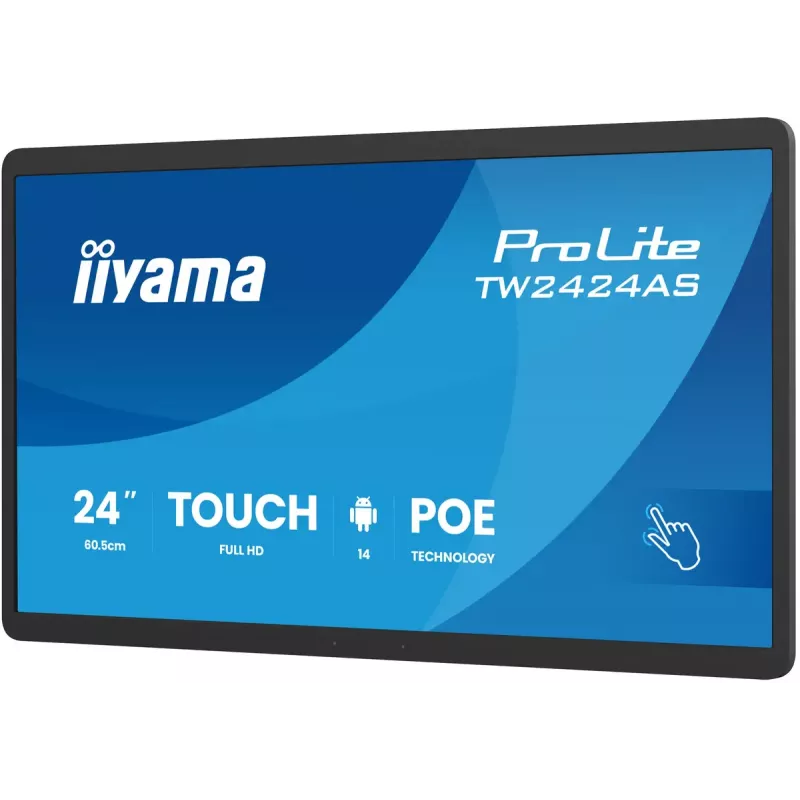 Interaktyvus plokščiasis ekranas IIYAMA TW2424AS-B3P 23,8 colio Full HD IPS jutiklinis su Wi-Fi Android 24/7 450 cd/m²