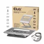 CLUB3D reguliuojamas aliumininis stovas nešiojamam kompiuteriui su USB-C išplėtimu, pilkas, 260 mm, 224 mm, 56 mm, 1,76 kg, 315 mm