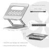 CLUB3D reguliuojamas aliumininis stovas nešiojamam kompiuteriui su USB-C išplėtimu, pilkas, 260 mm, 224 mm, 56 mm, 1,76 kg, 315 mm