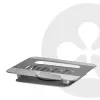 CLUB3D reguliuojamas aliumininis stovas nešiojamam kompiuteriui su USB-C išplėtimu, pilkas, 260 mm, 224 mm, 56 mm, 1,76 kg, 315 mm