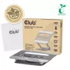CLUB3D reguliuojamas aliumininis stovas nešiojamam kompiuteriui su USB-C išplėtimu, pilkas, 260 mm, 224 mm, 56 mm, 1,76 kg, 315 mm