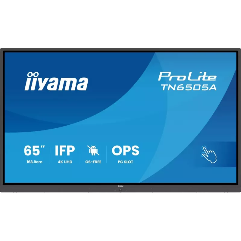 iiyama TN6505A-B1AG interaktyvus ekranas 163,8 cm (64,5 col.) 500 cd/m² 4K Ultra HD juodas