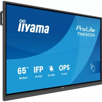 iiyama TN6505A-B1AG interaktyvus ekranas 163,8 cm (64,5 col.) 500 cd/m² 4K Ultra HD juodas