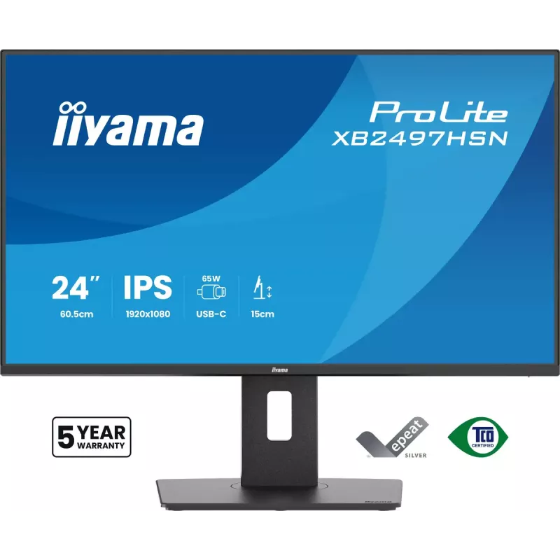IIYAMA ProLite XB2497HSN-B1 monitor 60,5 cm (23,8 colio) 1920×1080 pikselių Full HD LED juodas
