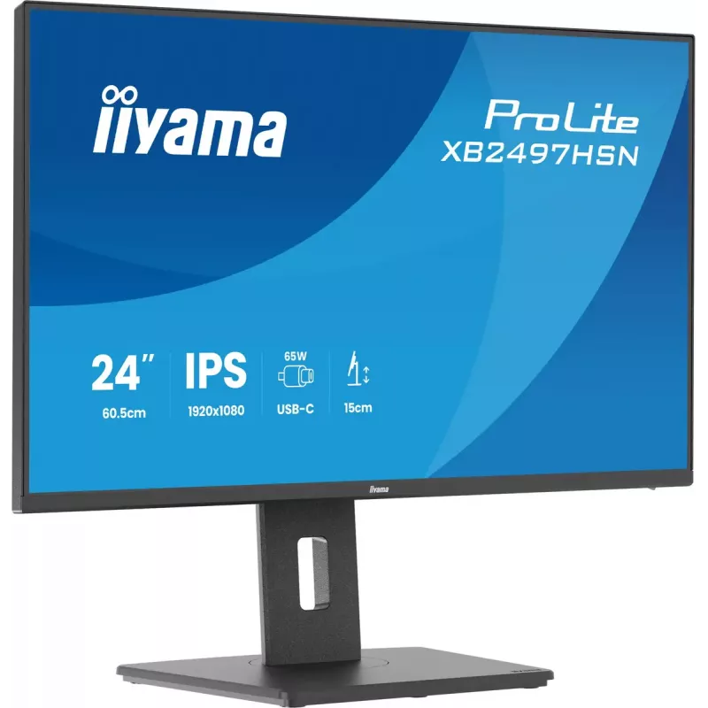 IIYAMA ProLite XB2497HSN-B1 monitor 60,5 cm (23,8 colio) 1920×1080 pikselių Full HD LED juodas
