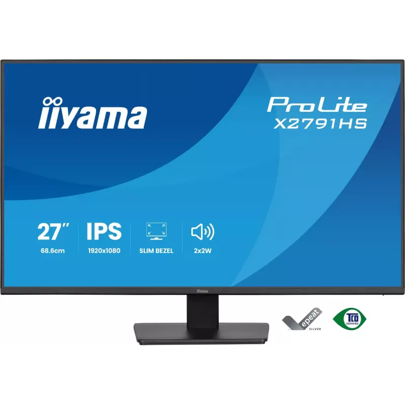 Monitorius IIYAMA ProLite X2791HS-B1 27 colių IPS Full HD 1920x1080 LED matinis, įmontuoti garsiakalbiai, VESA tvirtinimas, juodas