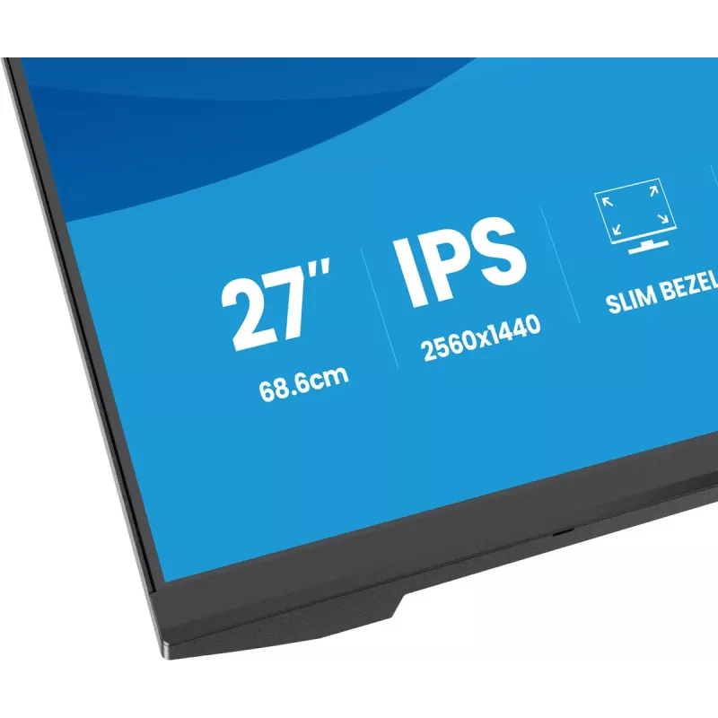 IIYAMA ProLite X2793QSU-B1 27 colių QHD 2560x1440 IPS LED monitorius, 1 ms, USB šakotuvas, garsiakalbiai, VESA