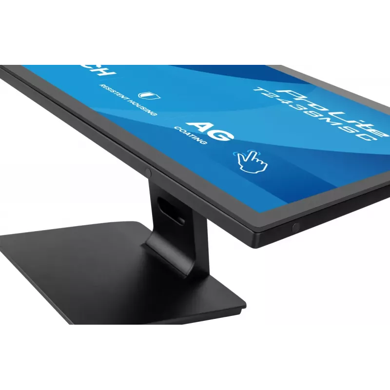 iiyama ProLite T2438MSC-B2 kompiuterio monitorius 60,5 cm (23,8 colio) 1920 x 1080 pikselių Full HD LED jutiklinis ekranas juodas