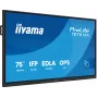 Interaktyvus plokščiasis ekranas IIYAMA TE7513A-B2AG 75 colių 4K UHD jutiklinis, 500 cd/m², Wi‑Fi, Android, 24/7