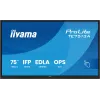 Interaktyvus plokščiasis ekranas IIYAMA TE7513A-B2AG 75 colių 4K UHD jutiklinis, 500 cd/m², Wi‑Fi, Android, 24/7