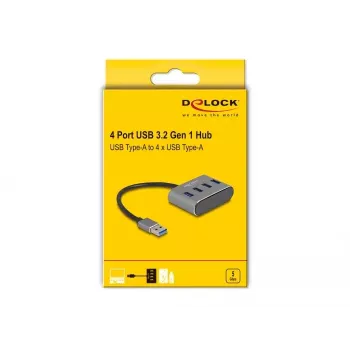 DeLOCK 63190 USB 3.2 Gen 1 šakotuvas 4× USB-A, 5000 Mbit/s, juodas