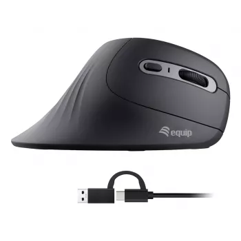 Equip Ergonomic Mouse USB-A/C Right-Handed Black - Pelė - 7200 DPI