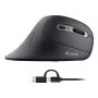 Equip 245119 vertikali ergonominė pelė, dešinei rankai, USB Type-A + USB Type-C, optinė, 7200 DPI