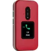 Sulankstomas telefonas Doro Leva E30, 2,8 colio (7,11 cm) 320x240, viena SIM, 0,3 MP kamera, 1150 mAh, IP55, raudonai baltas