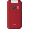 Sulankstomas telefonas Doro Leva E30, 2,8 colio (7,11 cm) 320x240, viena SIM, 0,3 MP kamera, 1150 mAh, IP55, raudonai baltas