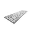 Prijungiama USB klaviatūra Cherry KC 6000C, skirta Mac — QWERTY Nordic, žirkliniai jungikliai, sidabrinė, 1,8 m laidas