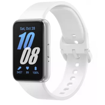 Samsung Galaxy Fit3 4,06 cm (1,6 colio) AMOLED 40 mm Skaitmeninis 256 x 402 pikseliai Liečiamas ekranas Sidabrinis