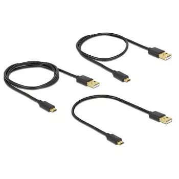 USB laidas DeLOCK 83680 USB 2.0 USB A Micro-USB B juodas