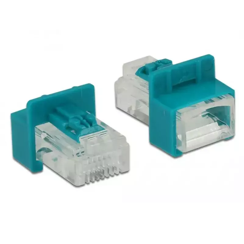 DeLOCK RJ45 Secure Clip – raudonas LAN kabelio saugos užraktų rinkinys (6 vnt.) (86425)