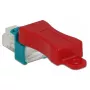 DeLOCK RJ45 Secure Clip – raudonas LAN kabelio saugos užraktų rinkinys (6 vnt.) (86425)