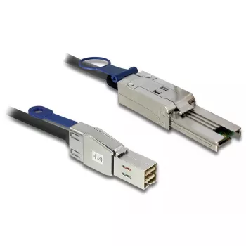 SAS kabelis DeLOCK 83734 Mini SAS HD SFF-8644 → Mini SAS SFF-8088 1m juodas