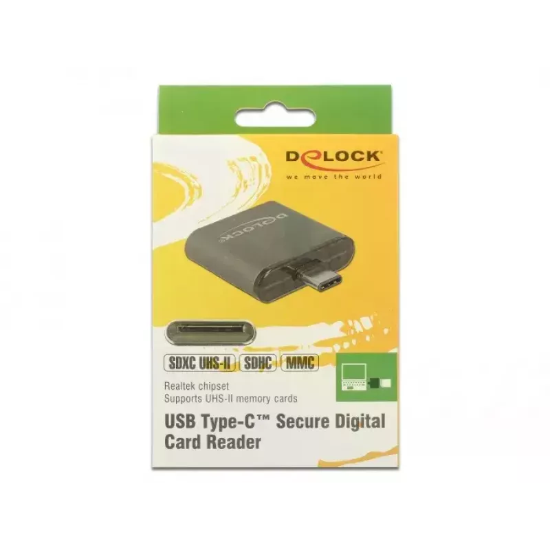 Card Reader DeLOCK 91498 USB 3.2 Gen 1 Type-C juodas