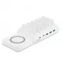 Įkrovimo stotelė DeLOCK USB ir belaidžiu būdu 2 x USB Type-C PD + 3 x USB Type-A, 110 W