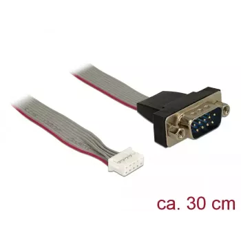 Serijinis kabelis DeLOCK 89632 juoda pilka raudona 0.3 m DB-9