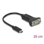 DELOCK 64307 Serialinis kabelis USB Type-C į RS-232 (D-Sub 9) juodas 0,25 m