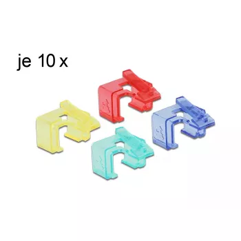 Kabelio spaustukas DeLOCK 86421 RJ45 įvairiaspalvis 40 vnt.
