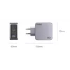 Ugreen Nexode Pro 160W GaN įkroviklis su USB-C laidu, juodas/pilkas, greitasis įkrovimas patalpoms