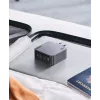 Ugreen Nexode Pro 160W GaN įkroviklis su USB-C laidu, juodas/pilkas, greitasis įkrovimas patalpoms