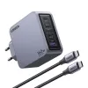 Ugreen Nexode Pro 160W GaN įkroviklis su USB-C laidu, juodas/pilkas, greitasis įkrovimas patalpoms