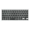 Manhattan Ultra Slim Dual-Mode belaidė klaviatūra, Vokietijos QWERTZ išdėstymas, Bluetooth (v3.0) ir belaidis ryšys (2,4 GHz), 78 žemo profilio žirkliniai klavišai, automatinis energijos valdymas, veikimo atstumas 10 m, USB-A mikro imtuvas, AAA baterija (