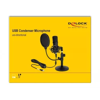 Kondensatorinis mikrofonas USB DeLOCK 66300
