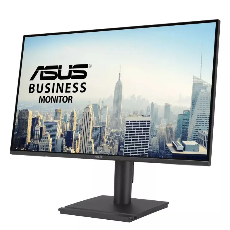 ASUS BE27AQ 27 colių IPS LCD monitorius, 2560 x 1440 WQHD, 5 ms, USB 3.2 šakotuvas, reguliuojamas aukštis, VESA, įmontuoti garsiakalbiai, juodas