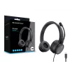 Ausinės CONCEPTRONIC POLONA05BC — Stereo USB-C, triukšmą slopinantis mikrofonas, uždengiančios ausis, 2 m laidas, 20–22000 Hz, juodos