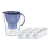 BRITA Marella rankinis vandens filtras 2,4 l, mėlynas/skaidrus, su 12 kasečių