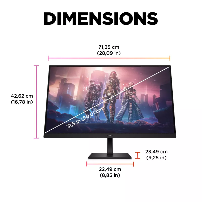 OMEN by HP 31,5 colio QHD 165Hz žaidimų monitorius - OMEN 32q